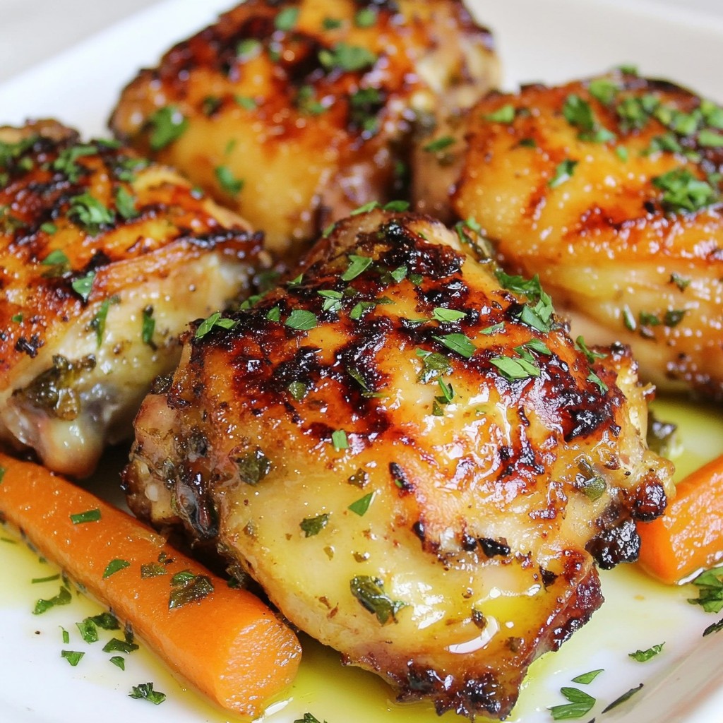 Juicy Lemon Ginger Chicken with Roasted Carrots Delight