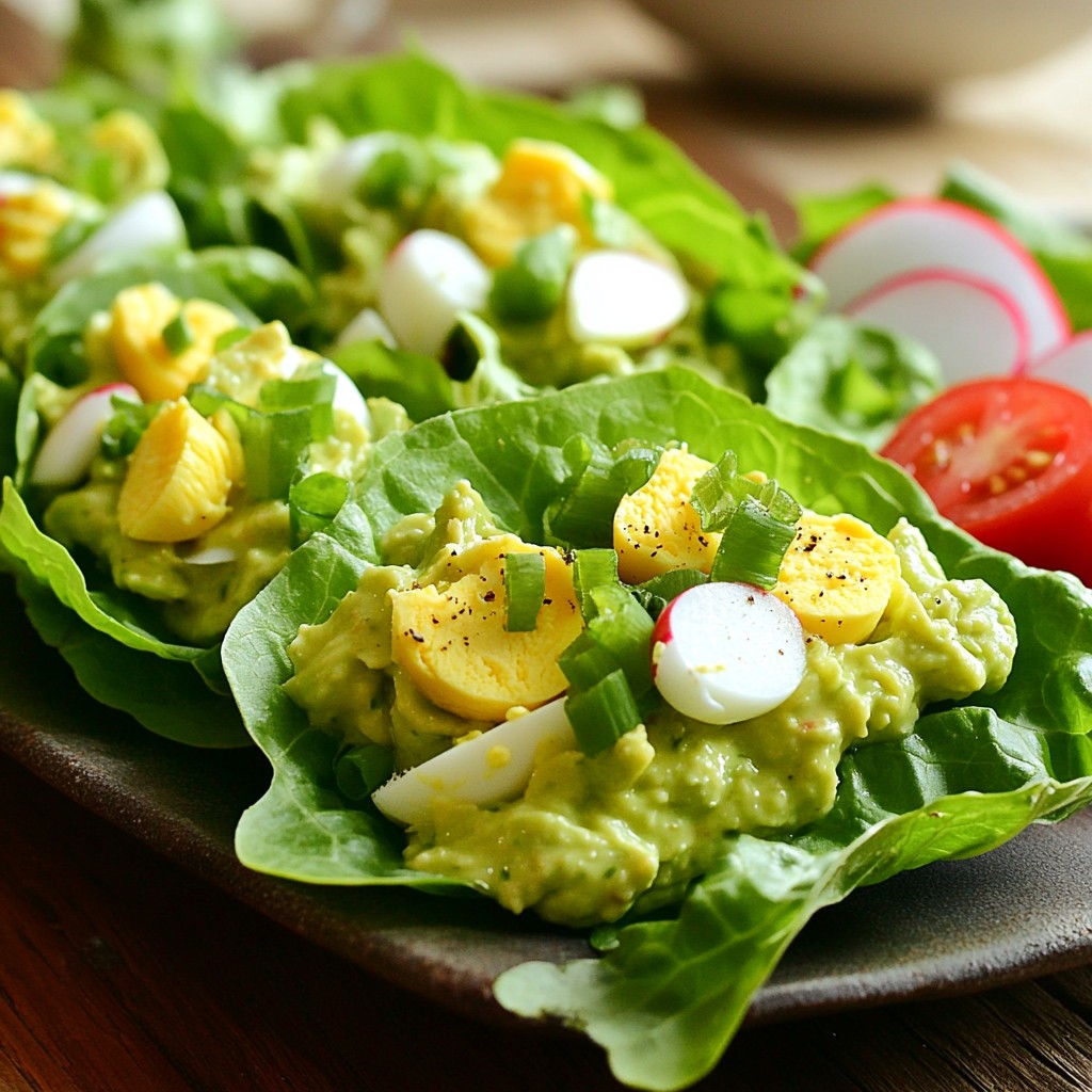 Avocado Egg Salad Lettuce Wraps Easy and Healthy Meal