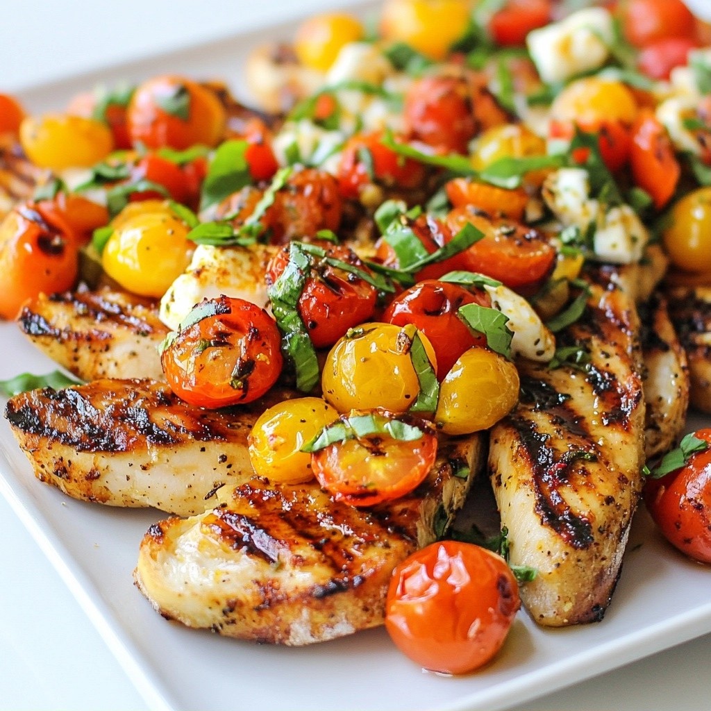 Zesty Italian Grilled Chicken with Tomato Bruschetta