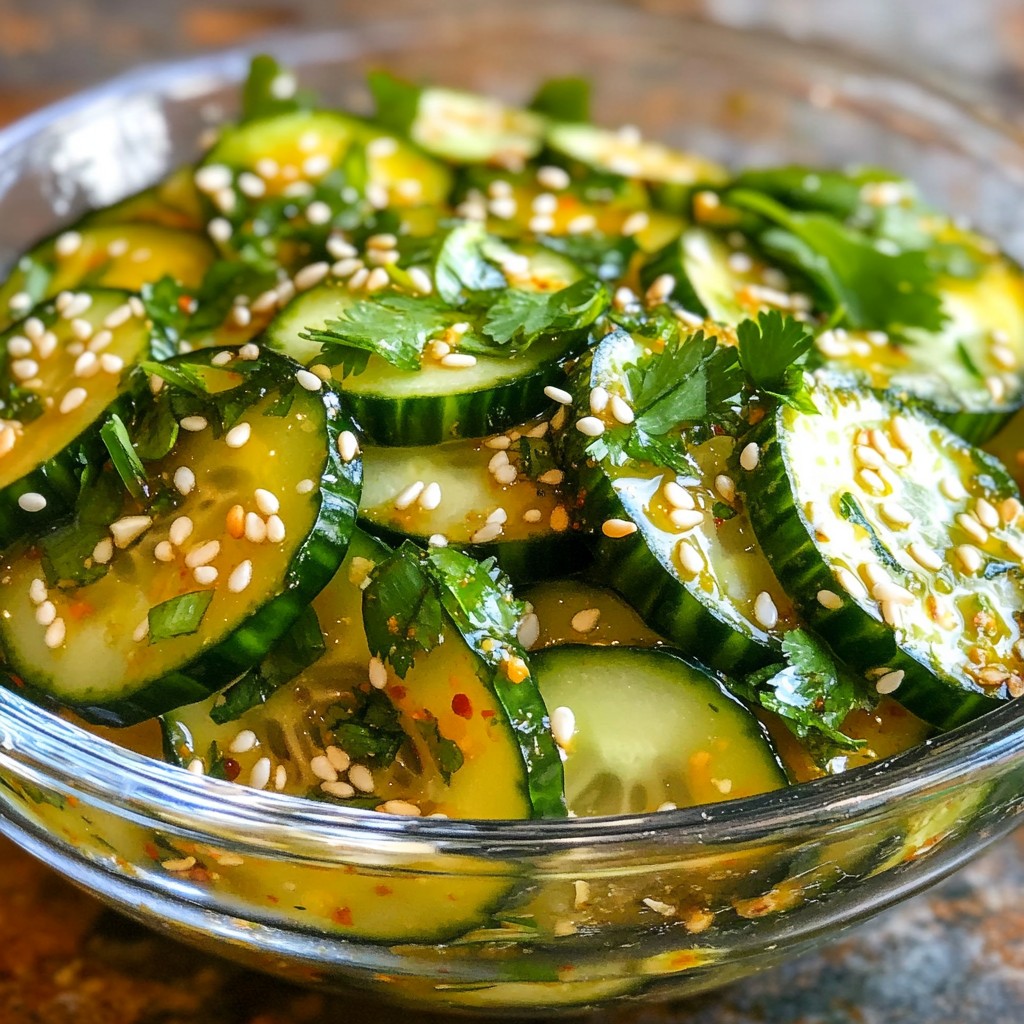 Spicy Cucumber Sesame Salad Fresh and Crunchy Delight