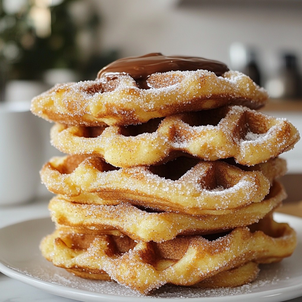 Cinnamon Sugar Churro Waffles Delightful Morning Treat