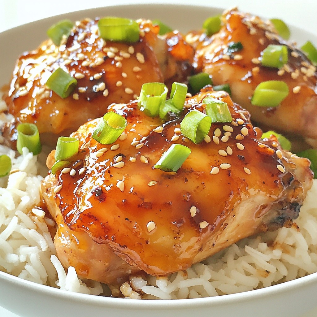Asian Glazed Chicken Thighs with Jasmine Rice Delight