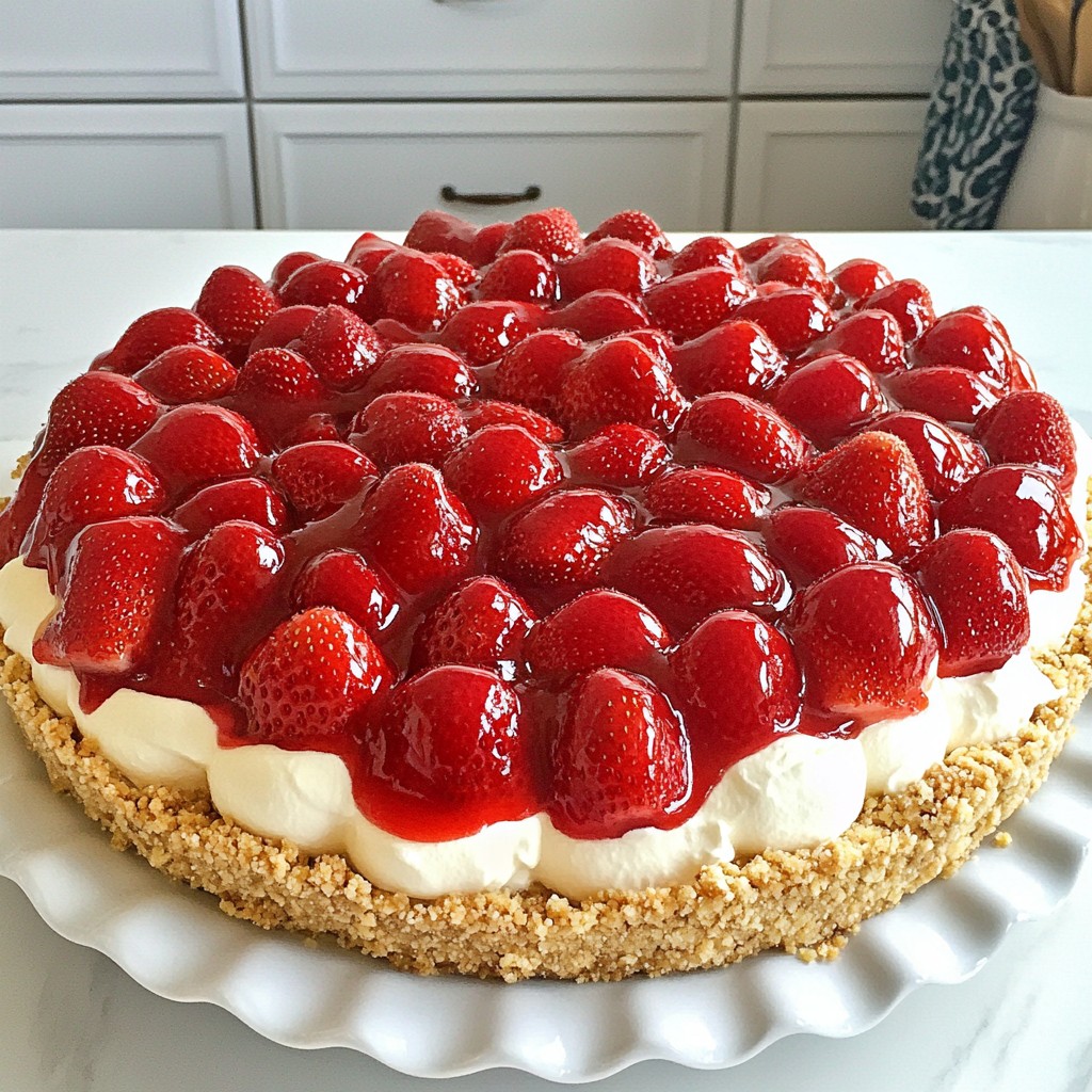Strawberry Pretzel Icebox Pie Delightful Dessert Treat
