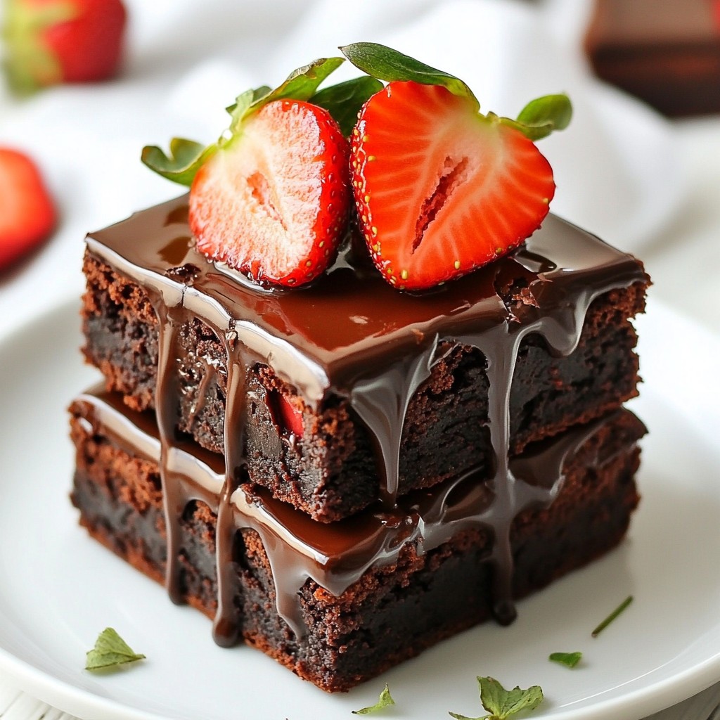 Chocolate Covered Strawberry Brownies Tasty Delight