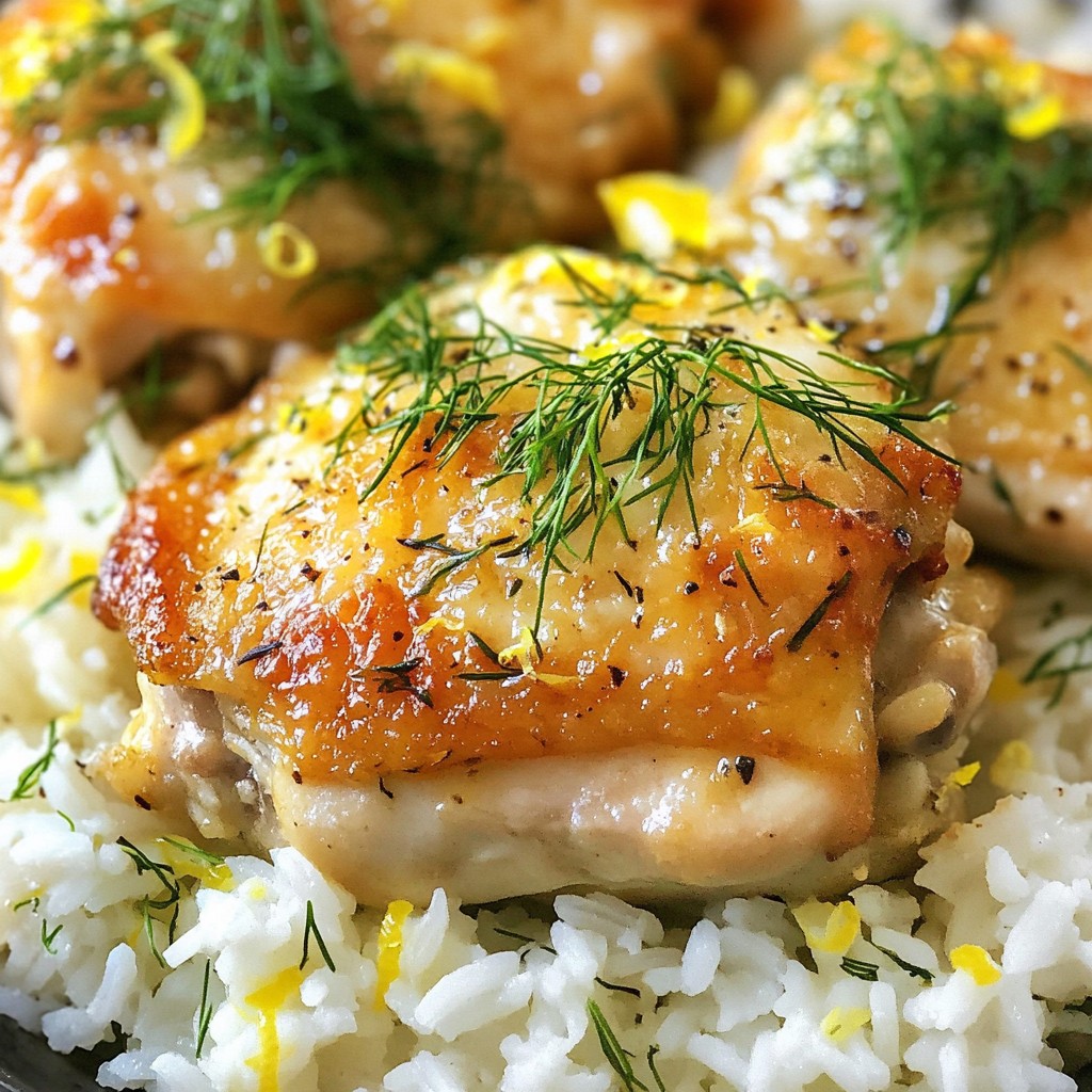 One-Pan Chicken with Lemon Dill Rice Delight