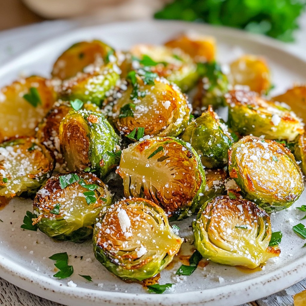 Roasted Garlic Parmesan Brussels Chips Crunchy Treat