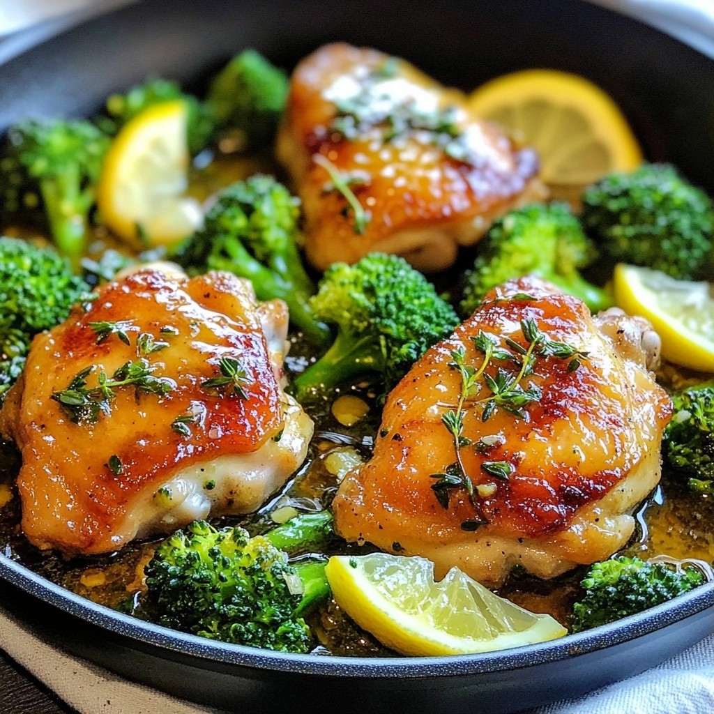One-Pan Garlic Thyme Chicken with Broccoli Delight