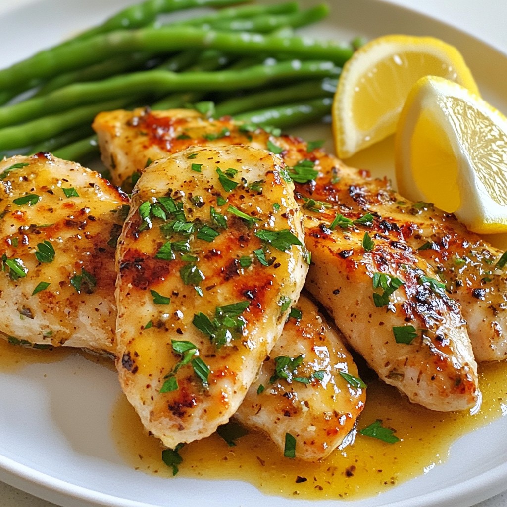 Garlic Butter Chicken with Steamed Green Beans Delight