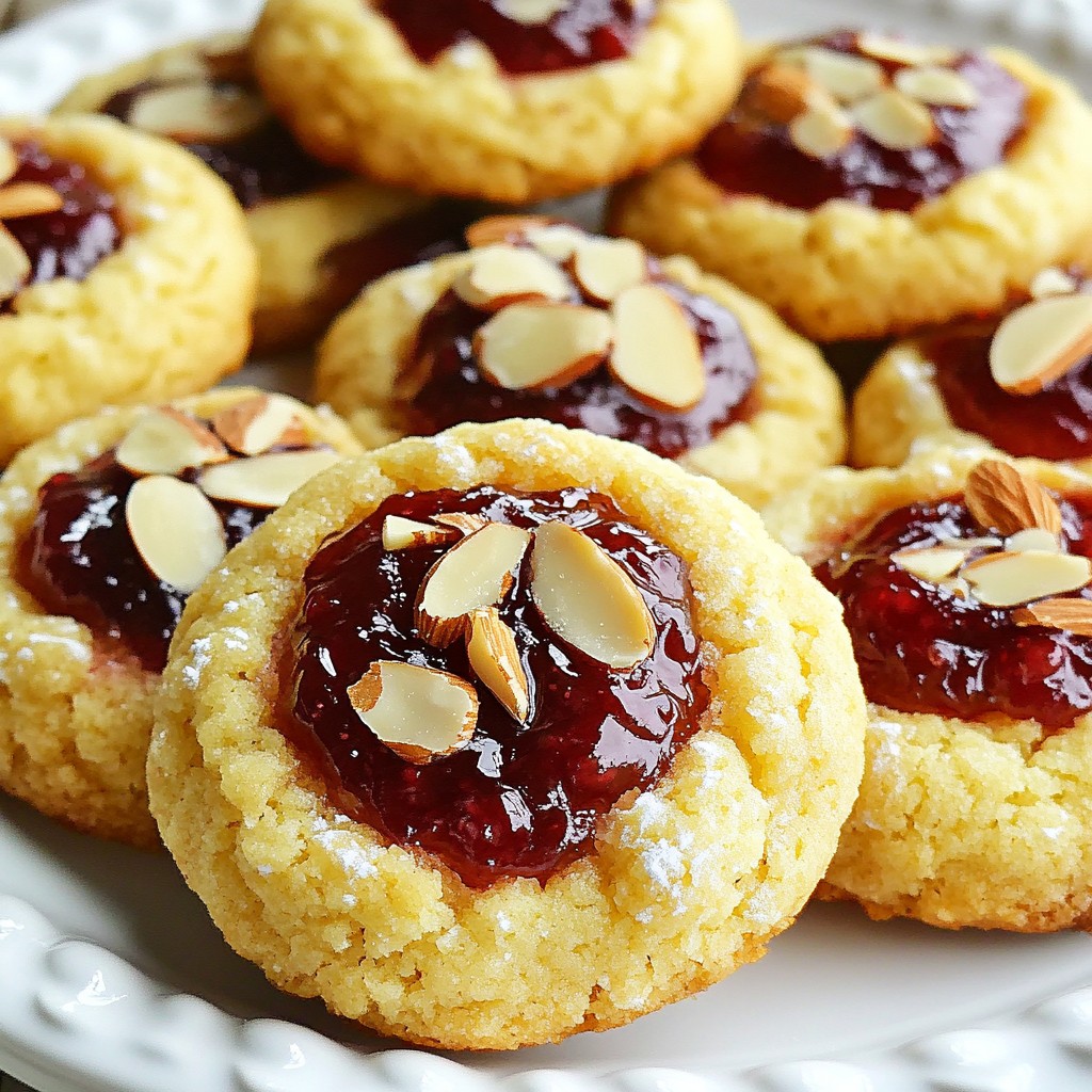 Raspberry Almond Thumbprint Cookies Delightful Treat