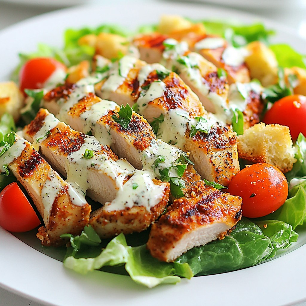 Cajun Chicken Caesar Salad Flavorful and Simple Dish