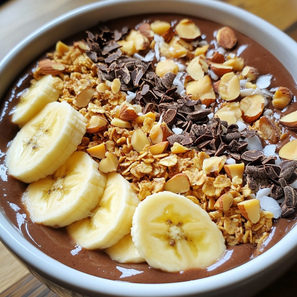 Chocolate Peanut Butter Smoothie Bowl Delightful Start