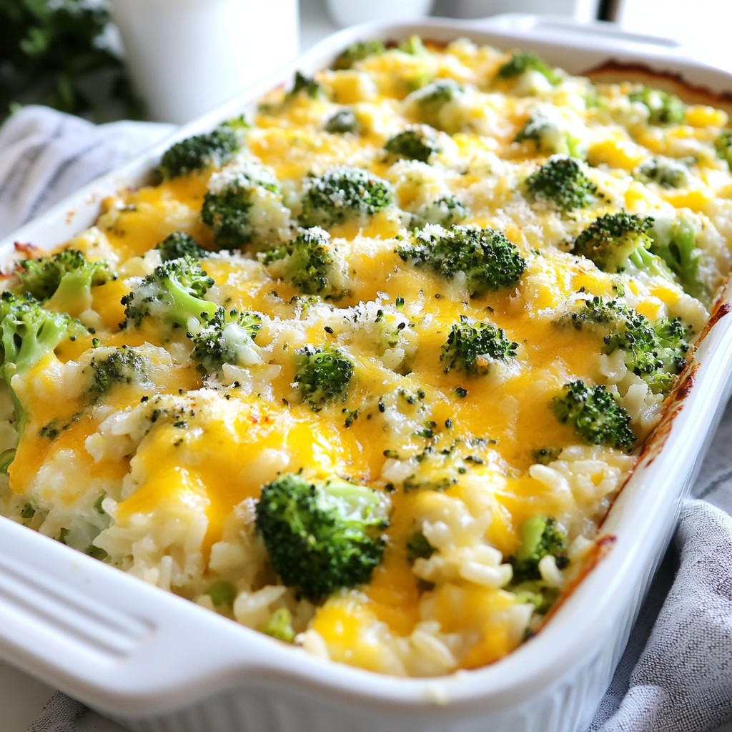 Cheesy Broccoli Rice Casserole Easy Family Meal