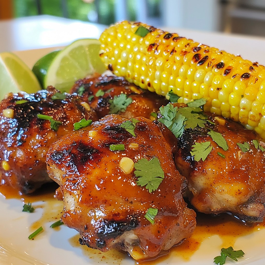 Smoky Barbecue Grilled Chicken with Corn on the Cob Bliss