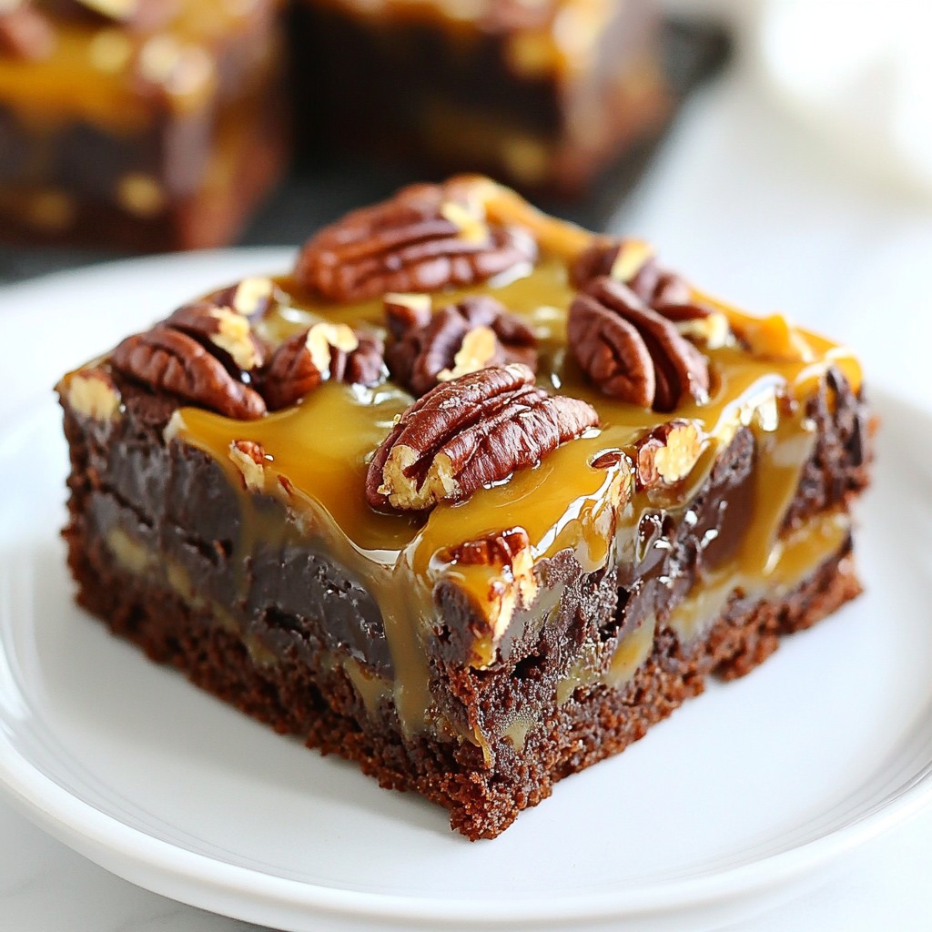 Chocolate Caramel Turtle Brownies Delightful Treat