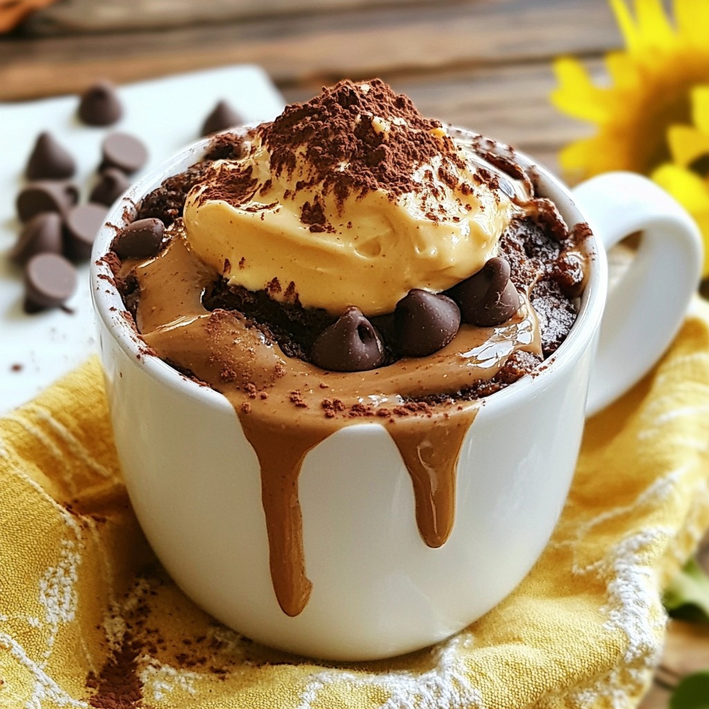 Chocolate Peanut Butter Mug Cake Simple Treat Recipe