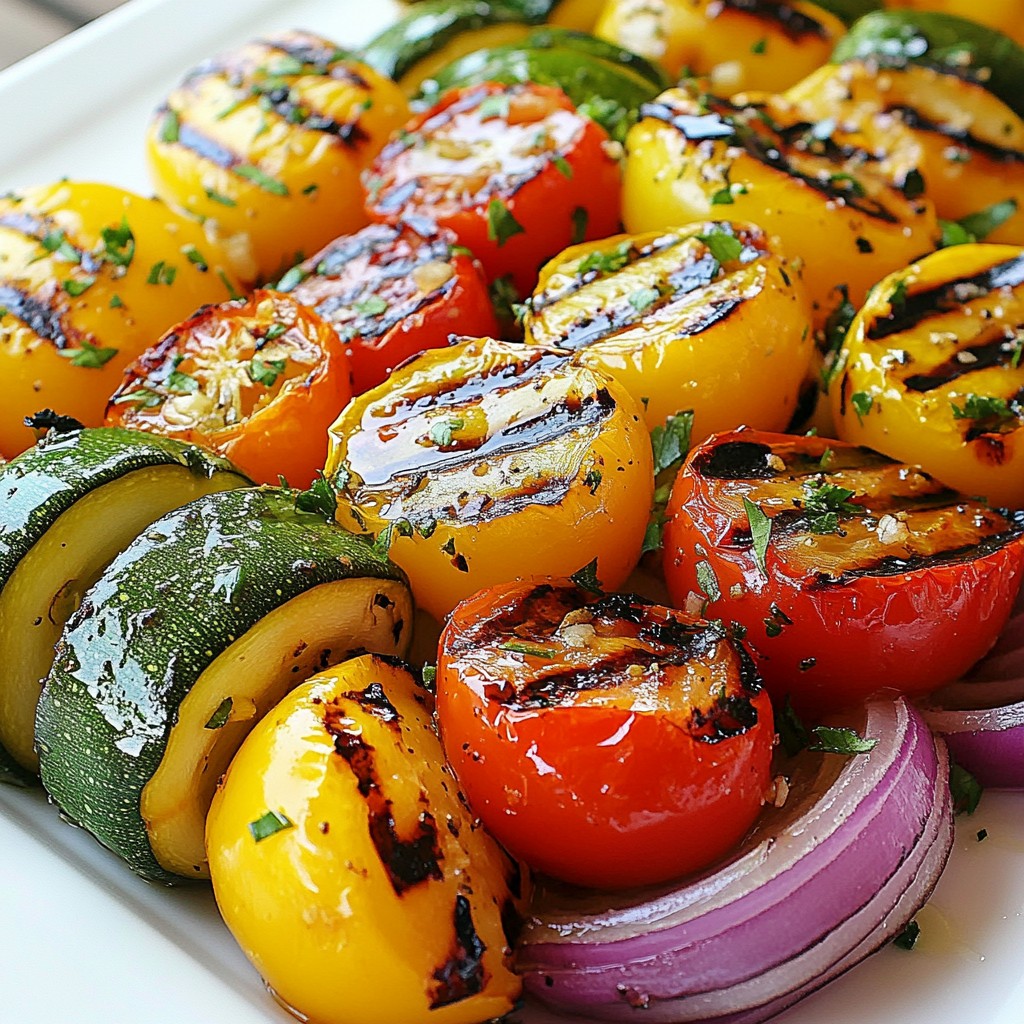 Garlic Herb Grilled Vegetables Fresh and Tasty Dish