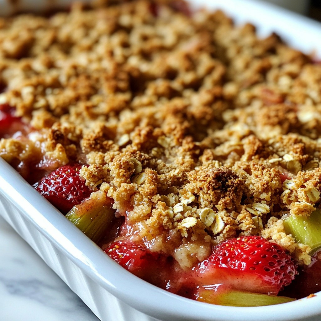 Strawberry Rhubarb Crisp Delightful and Easy Recipe