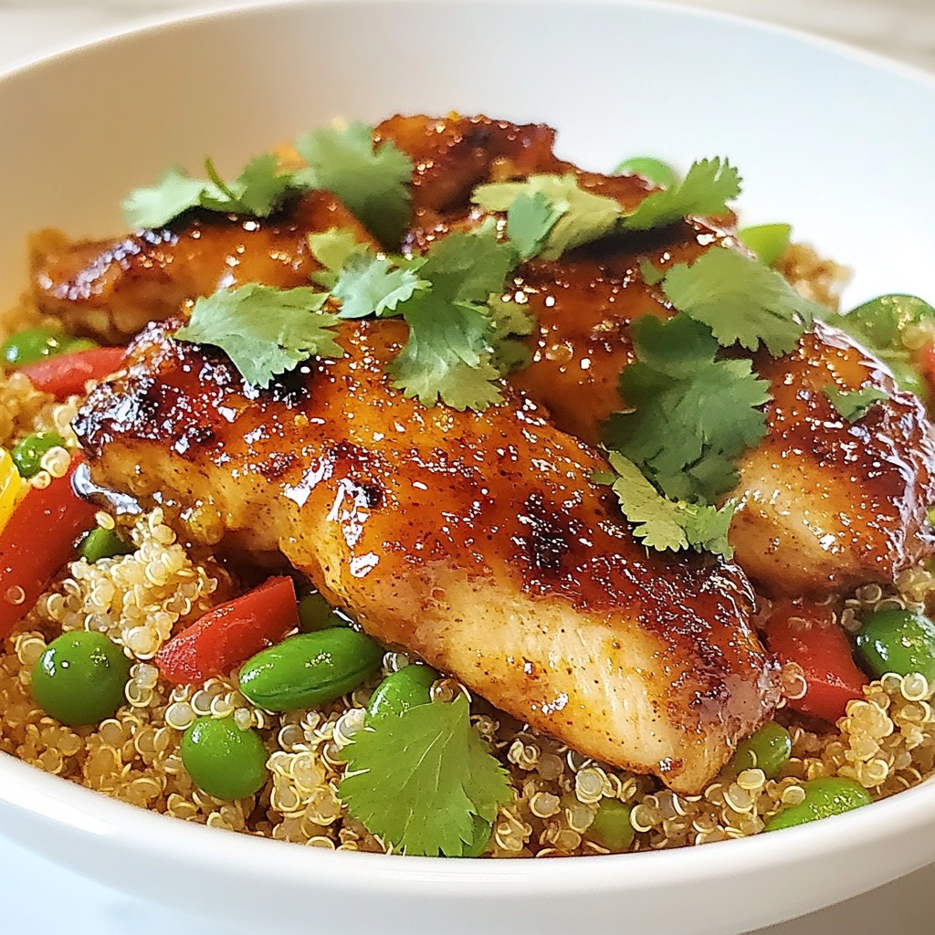 Sweet and Spicy Chicken Thighs with Quinoa Delight