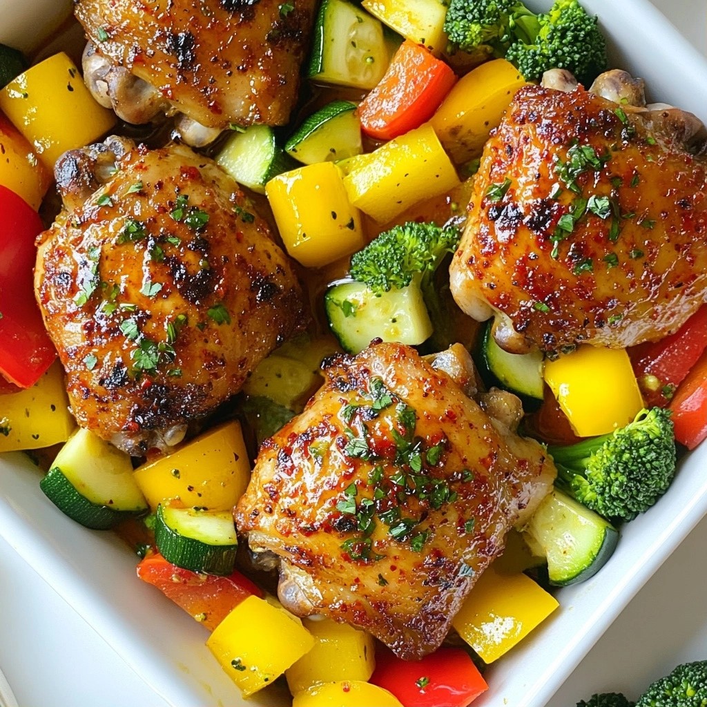 Meal Prep Spicy Chicken Thighs with Vegetables Delight