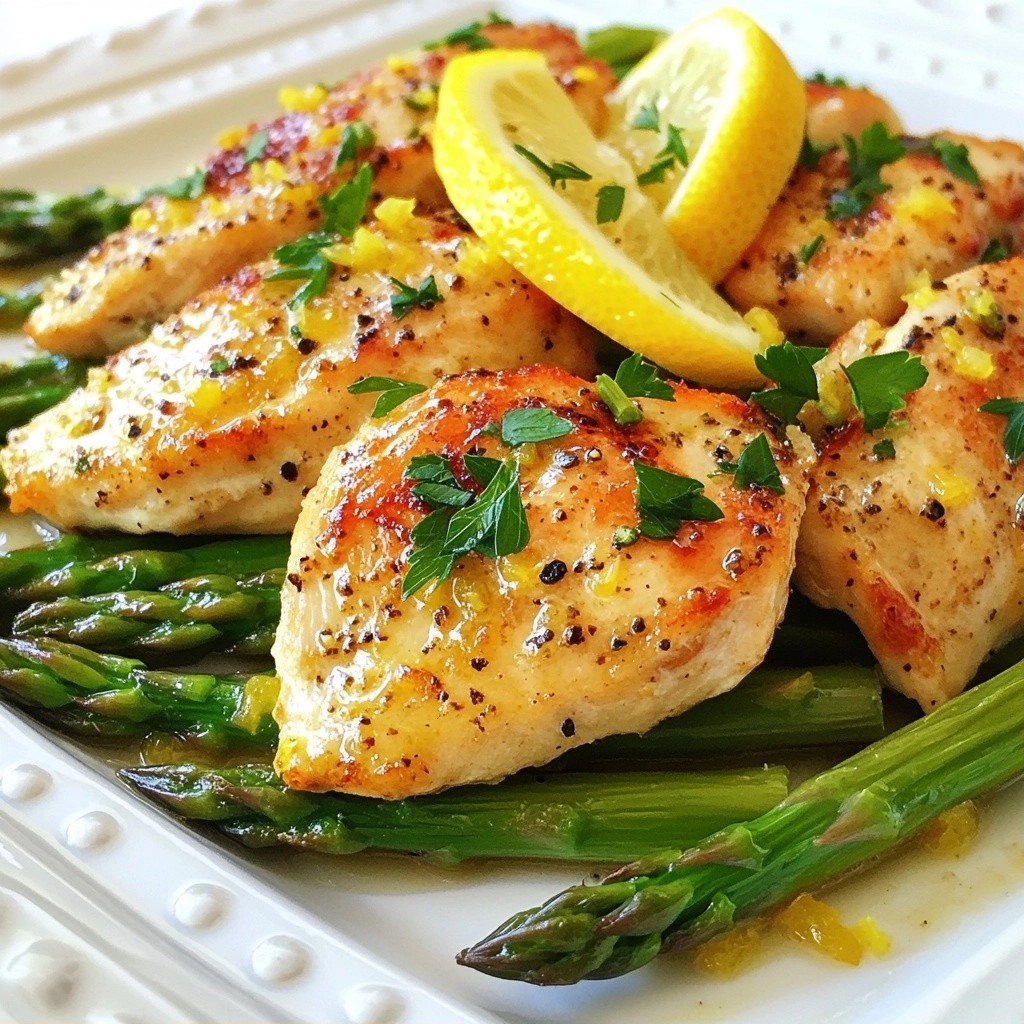 Lemon Pepper Chicken Breast with Asparagus Delight