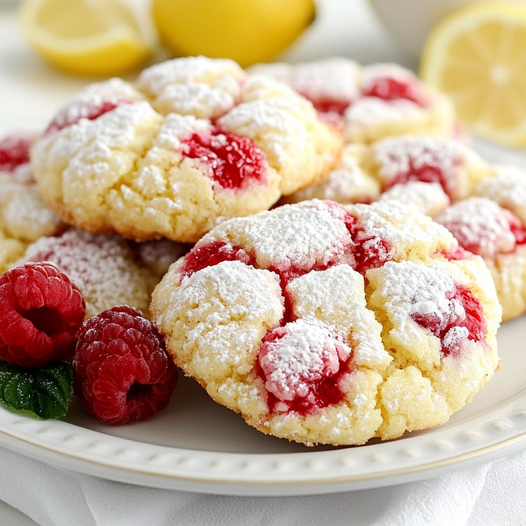Raspberry Lemon Crinkle Cookies Sweet and Easy Treat
