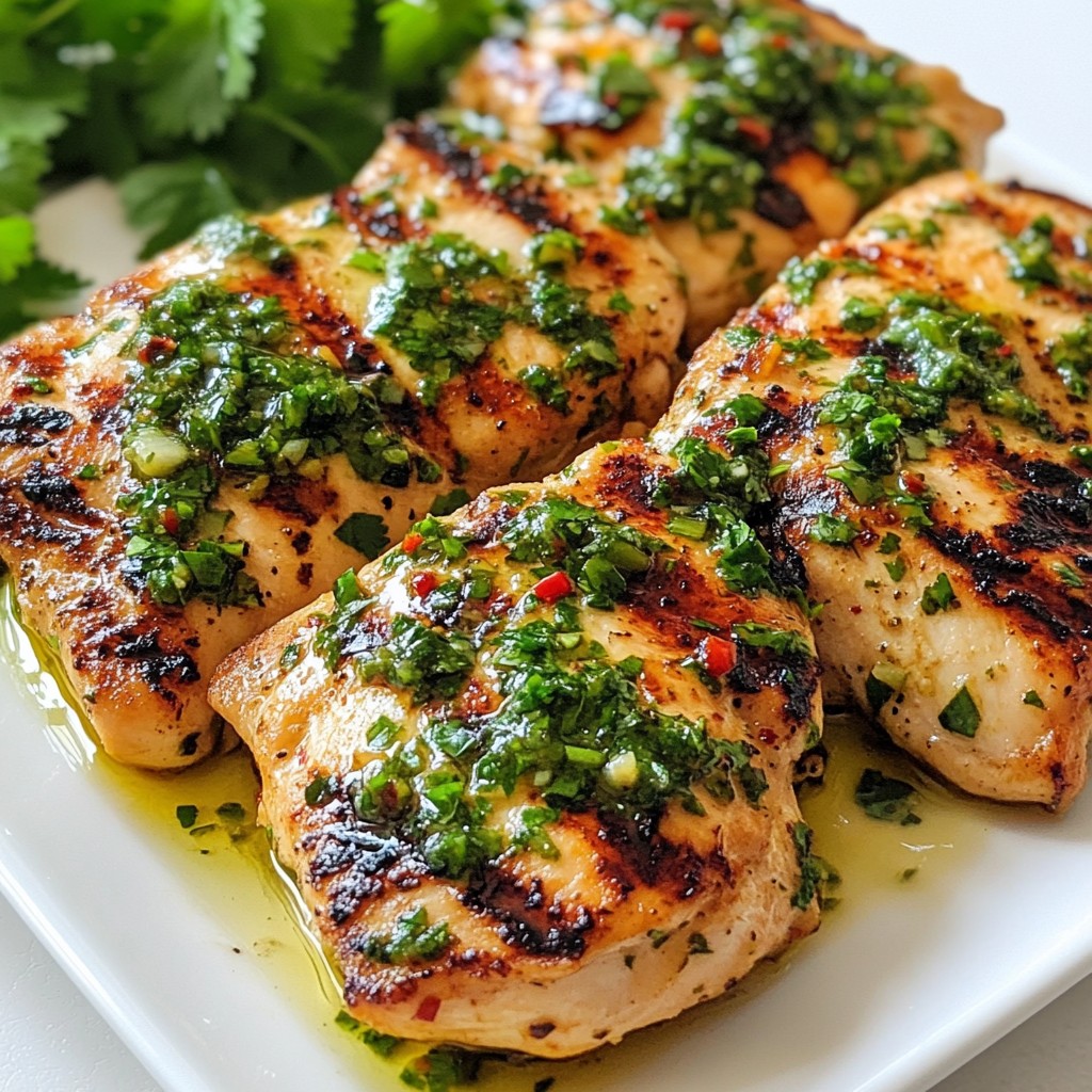 Smoky Grilled Chicken with Chimichurri Sauce Recipe