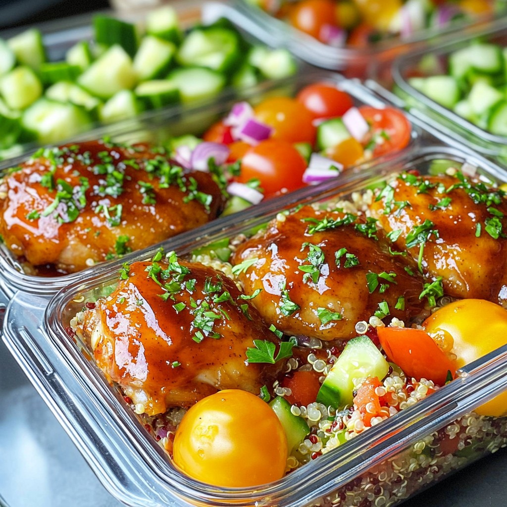 Meal Prep BBQ Chicken Thighs with Quinoa Salad Delight