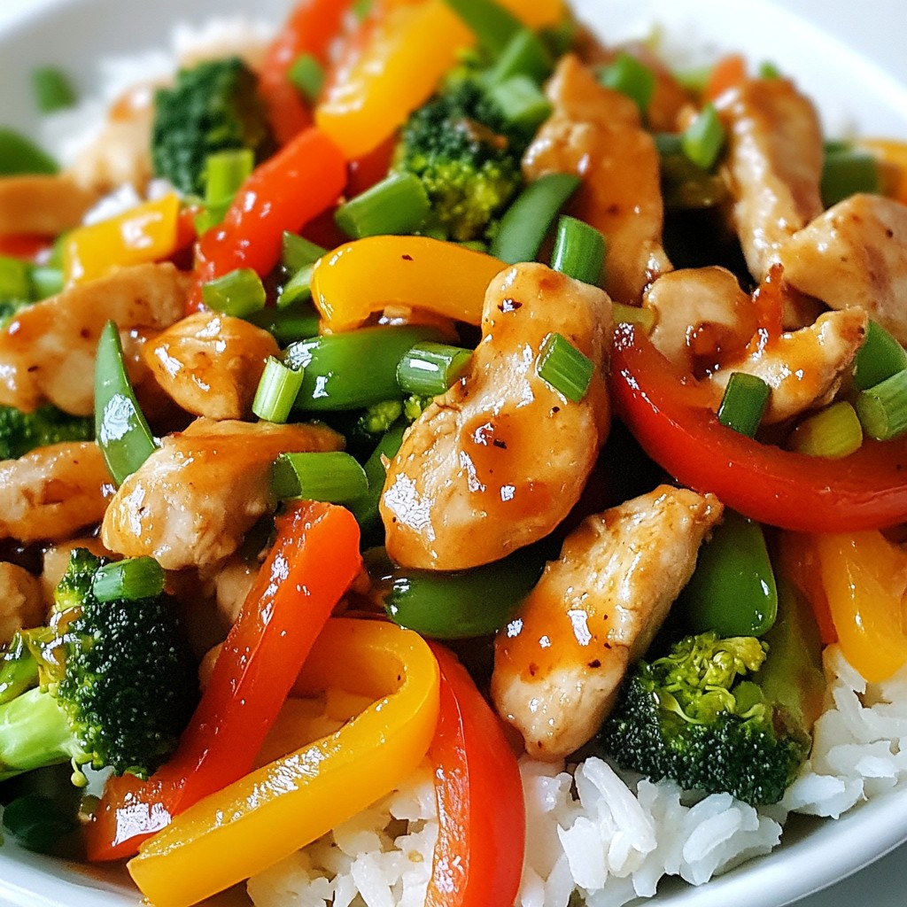 Garlic Sriracha Chicken Stir-Fry with Veggies Delight