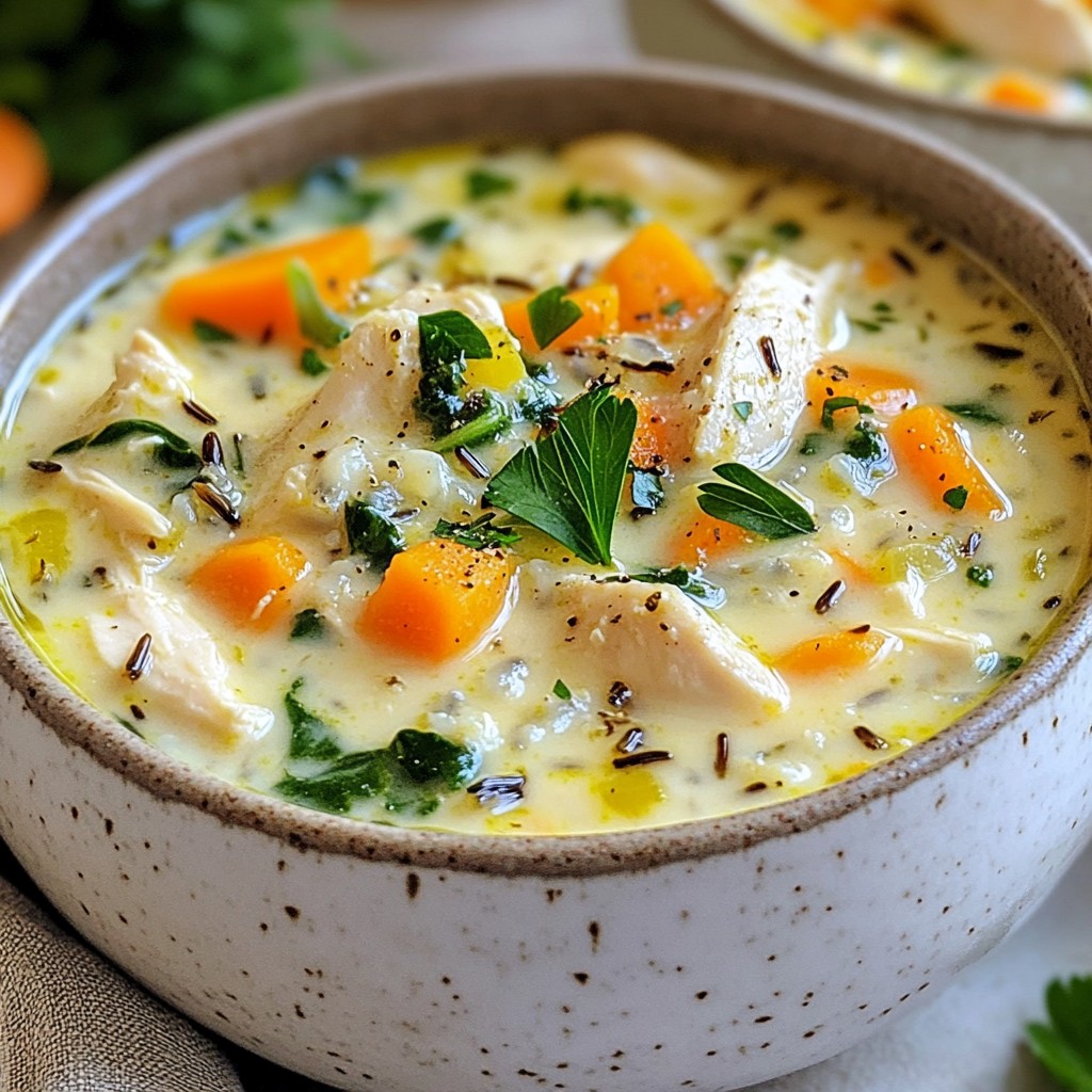 Creamy Chicken & Wild Rice Soup Rich and Flavorful Dish