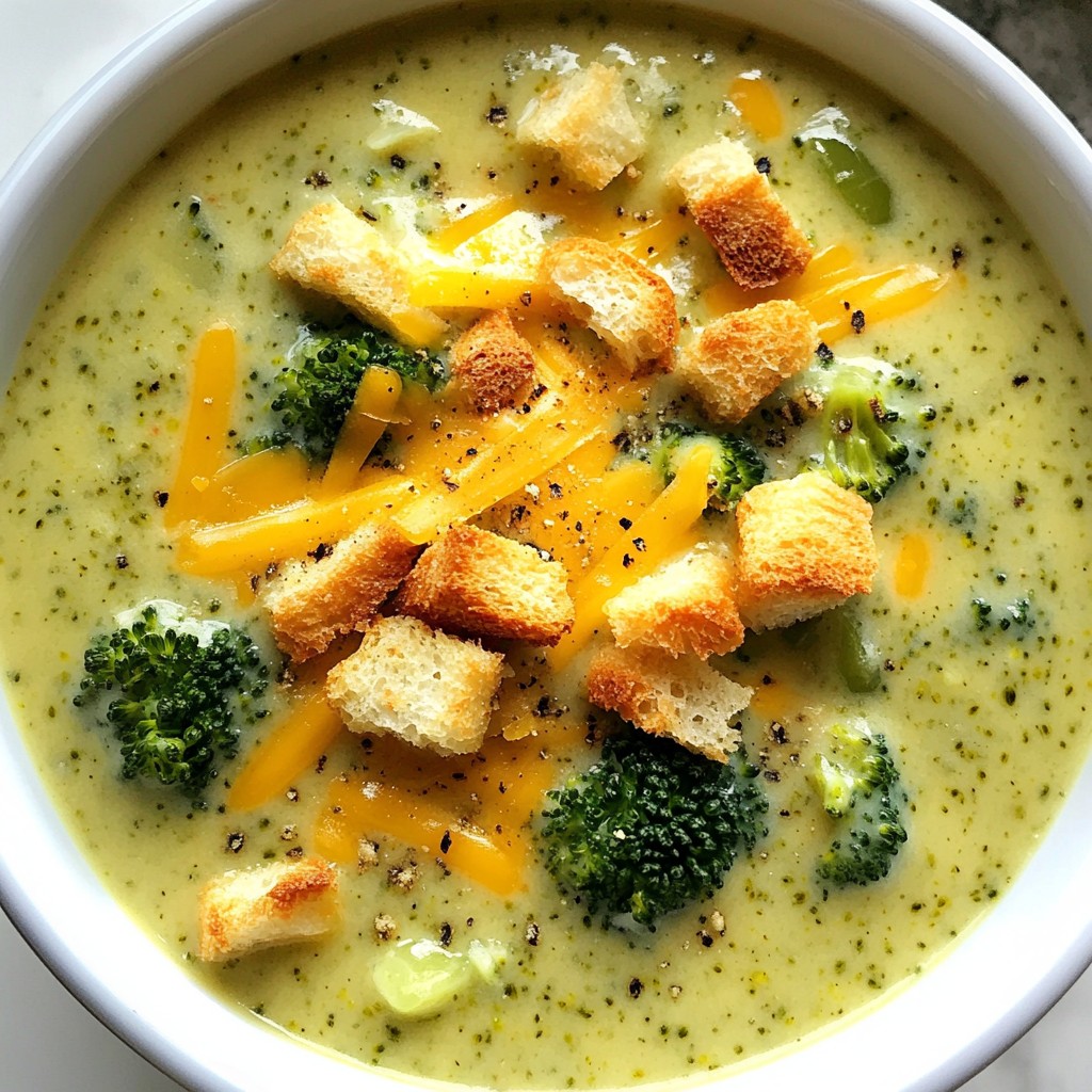 Creamy Broccoli Cheddar Soup Savory Dish to Enjoy