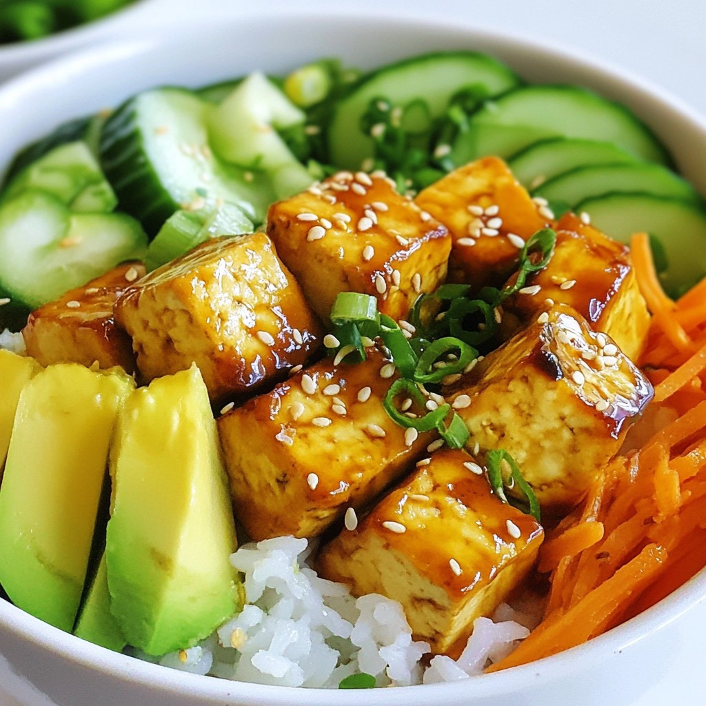 Teriyaki Tofu Sushi Bowl Flavorful and Easy Recipe