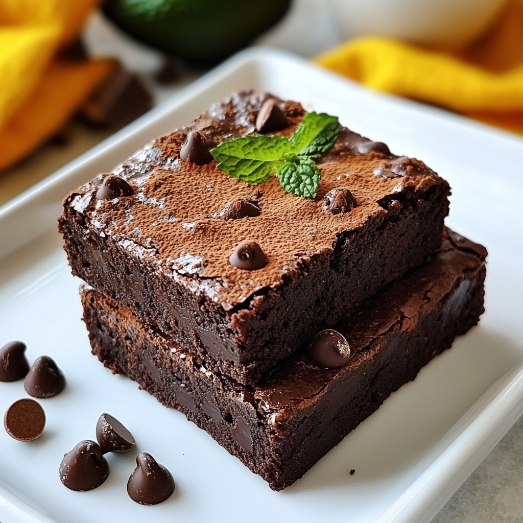 Vegan Chocolate Avocado Brownies Rich and Decadent Treat