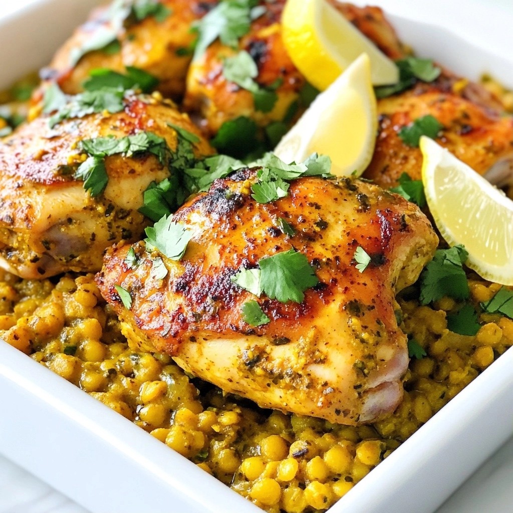 Meal Prep Turmeric Chicken Thighs with Lentils Delight