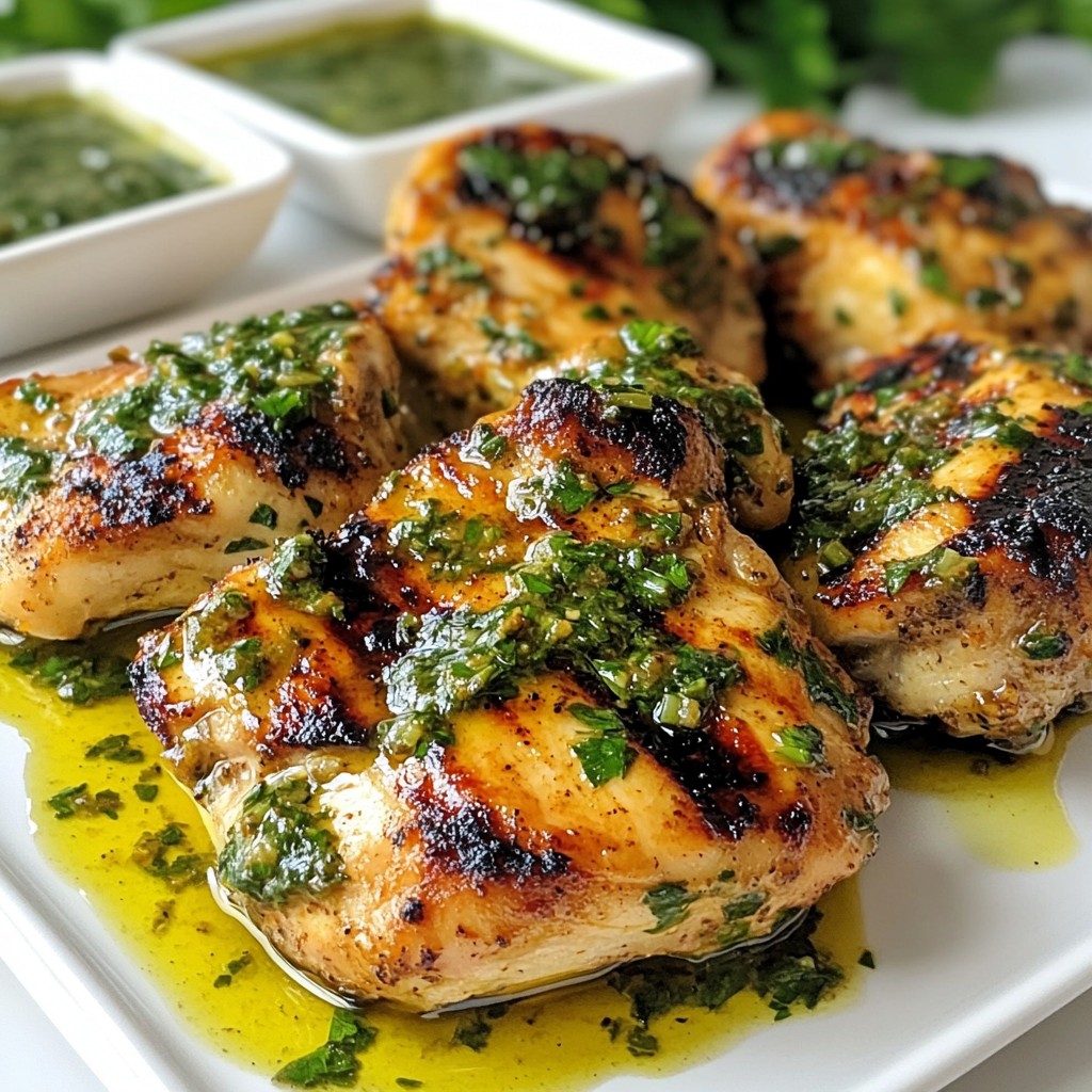 Smoky Grilled Chicken with Chimichurri Sauce Delight