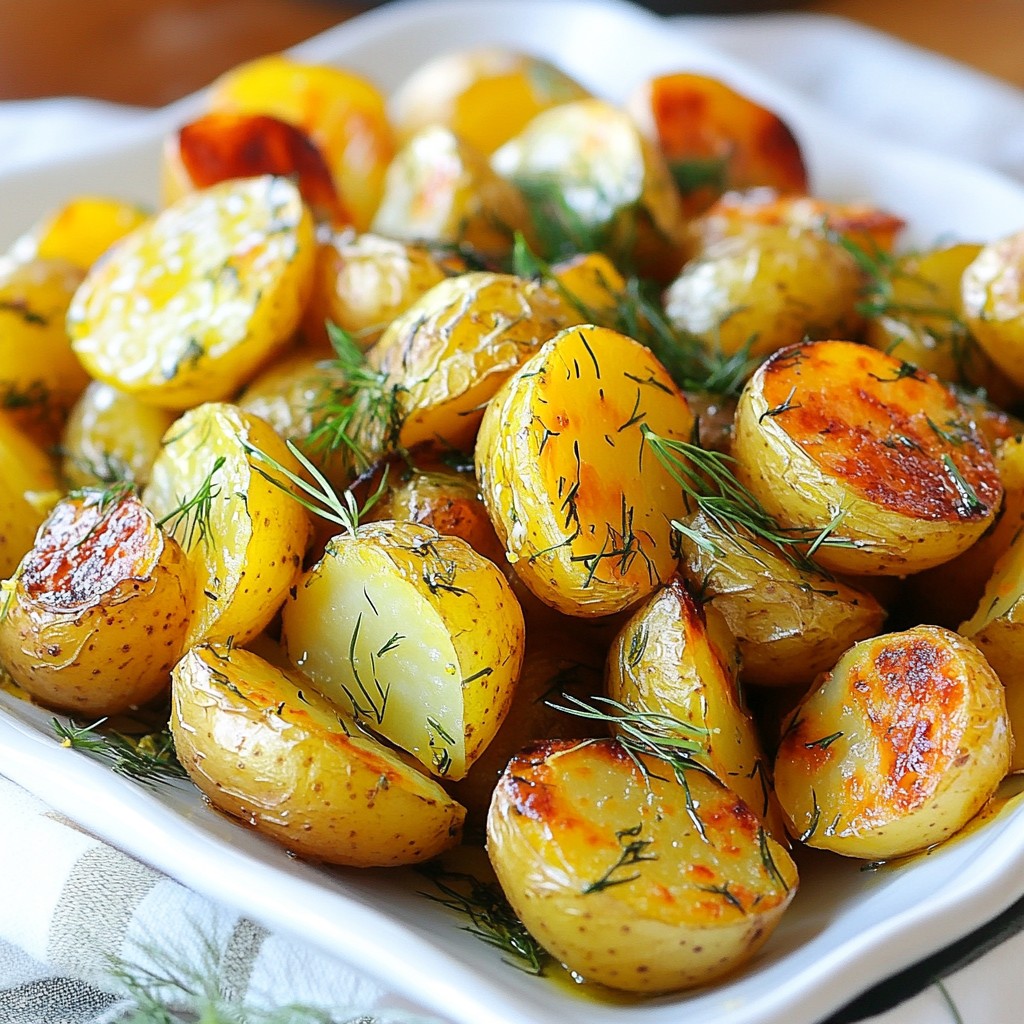 Lemon Dill Roasted Potatoes Crispy and Flavorful Dish