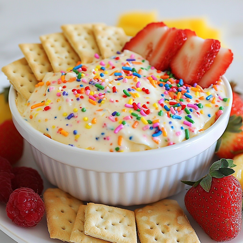 Funfetti Cake Batter Dip Dazzling Dessert Delight