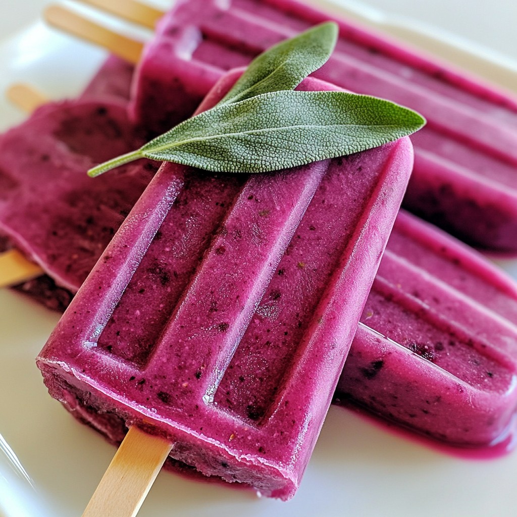 Blackberry Sage Lemonade Popsicles Refreshing Treat
