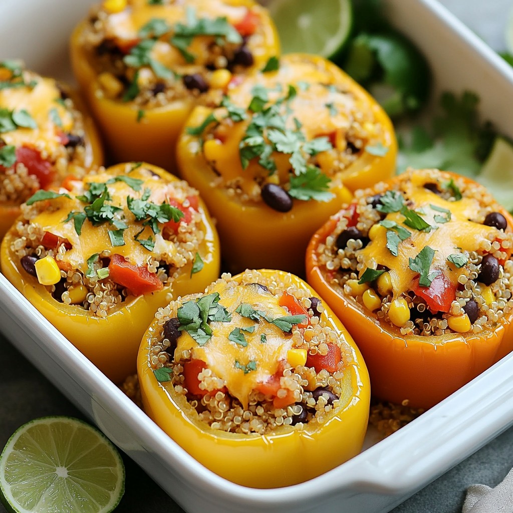 Southwest Quinoa Stuffed Peppers Flavorful and Healthy