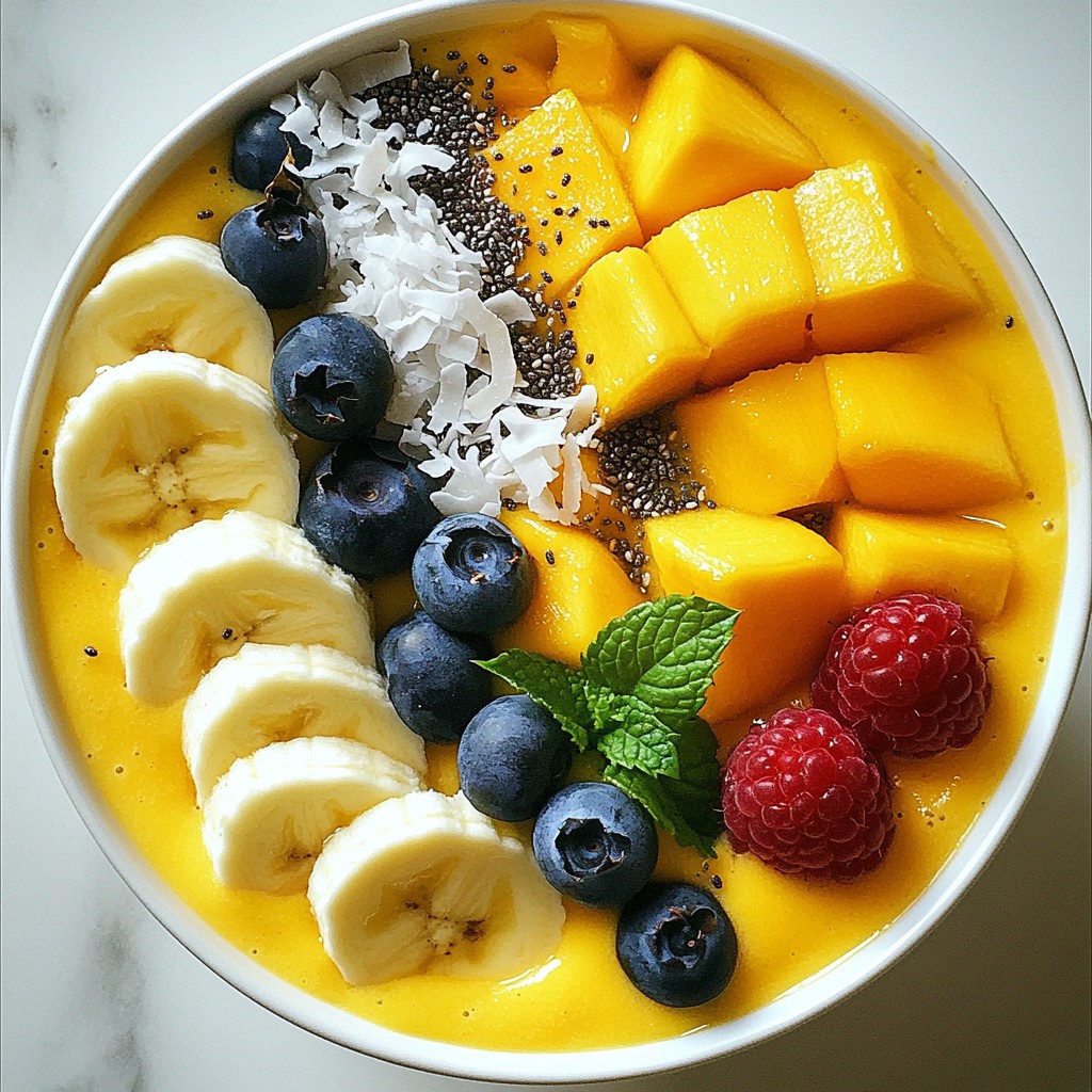 Mango Coconut Smoothie Bowl Energizing and Fresh Delight