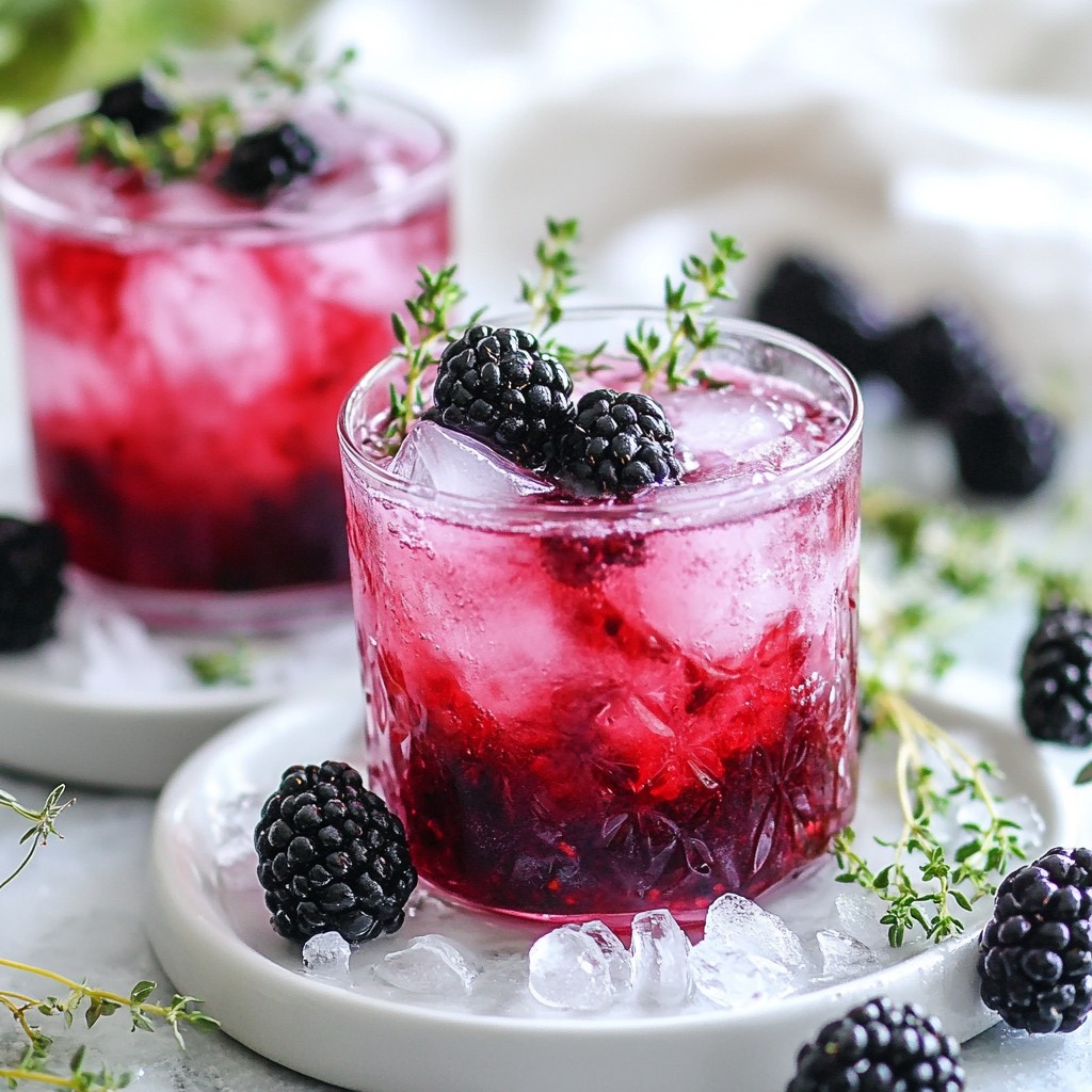 Blackberry Thyme Sparkler Refreshing and Simple Recipe