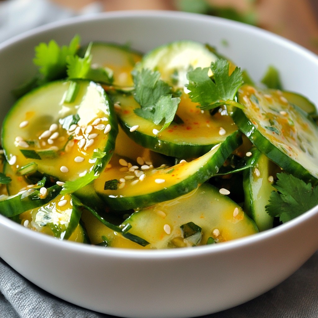Spicy Sesame Cucumber Salad Flavorful and Fresh Dish