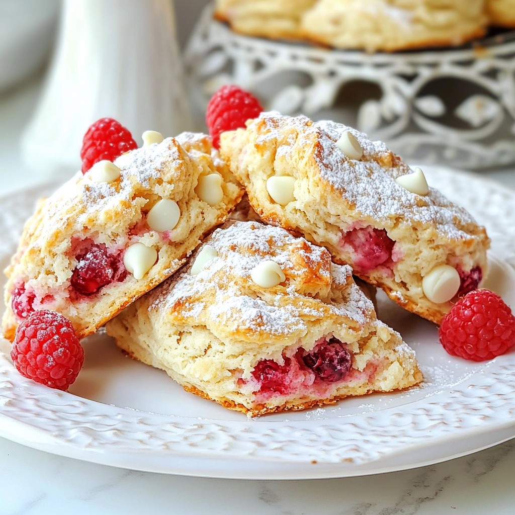 Raspberry White Chocolate Scones Irresistible Treat