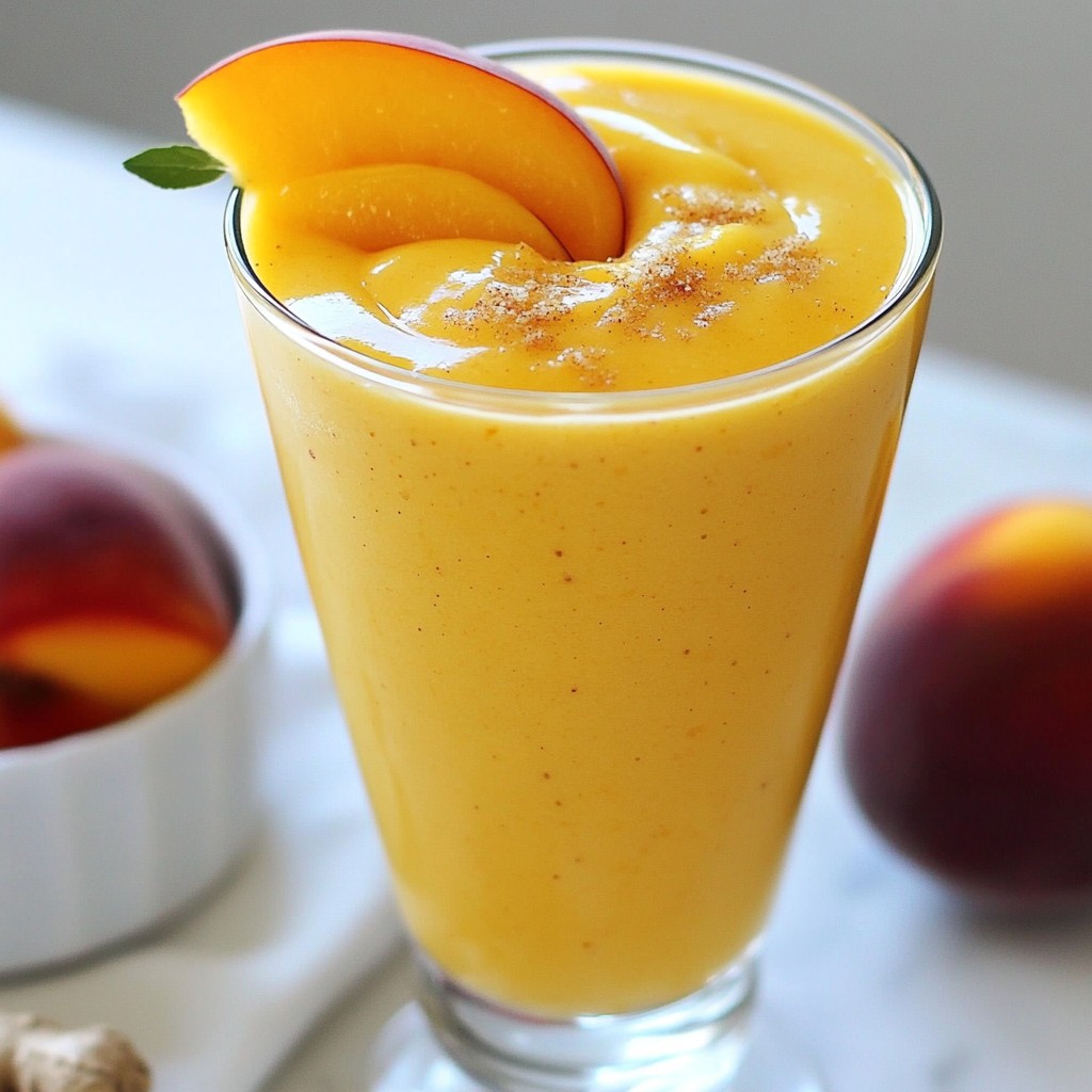 Ginger Peach Smoothie Energizing and Healthy Recipe