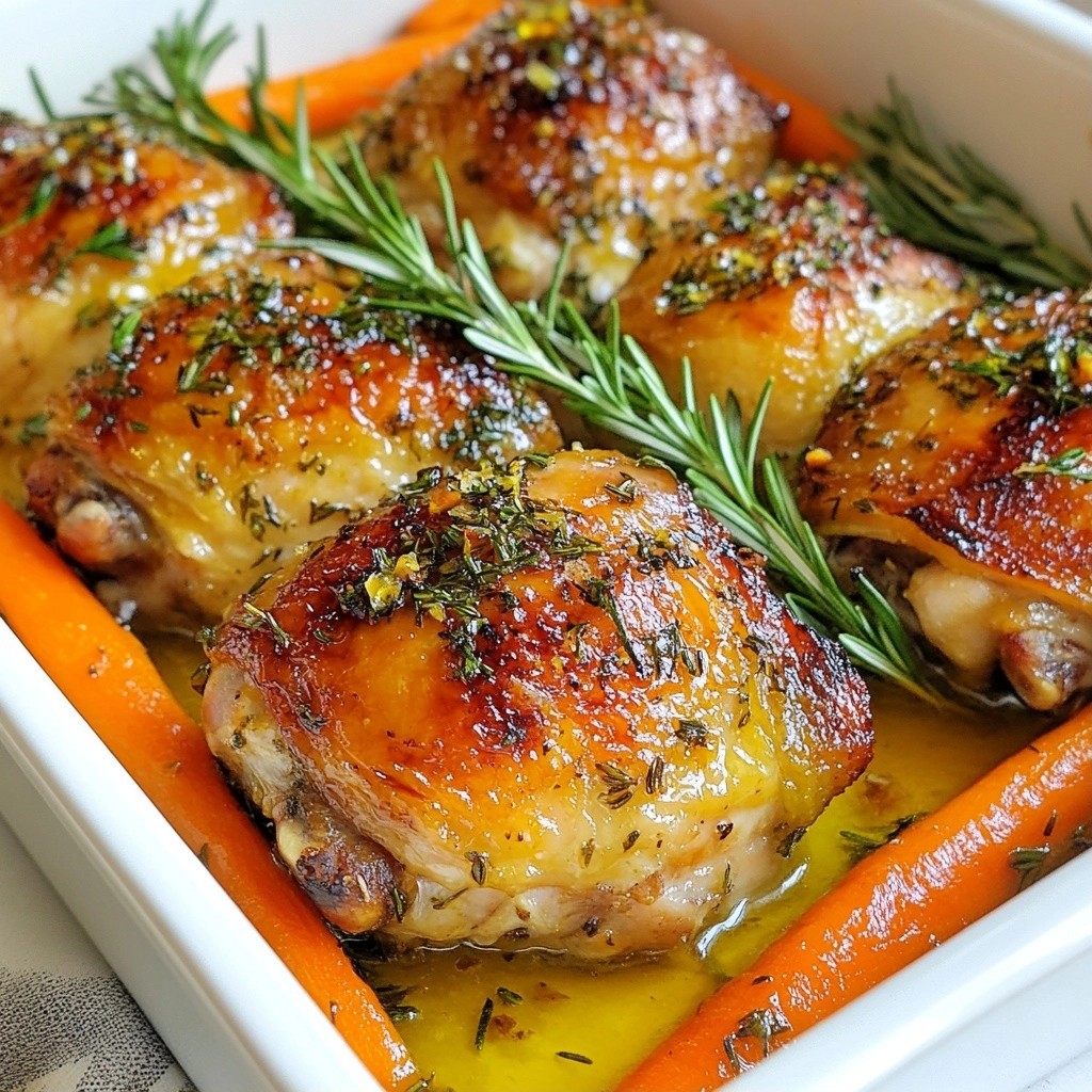 Savory Herb Butter Baked Chicken with Carrots Delight