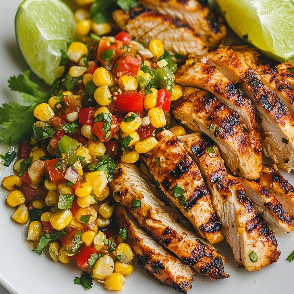 Smoky Paprika Grilled Chicken with Corn Salsa Delight