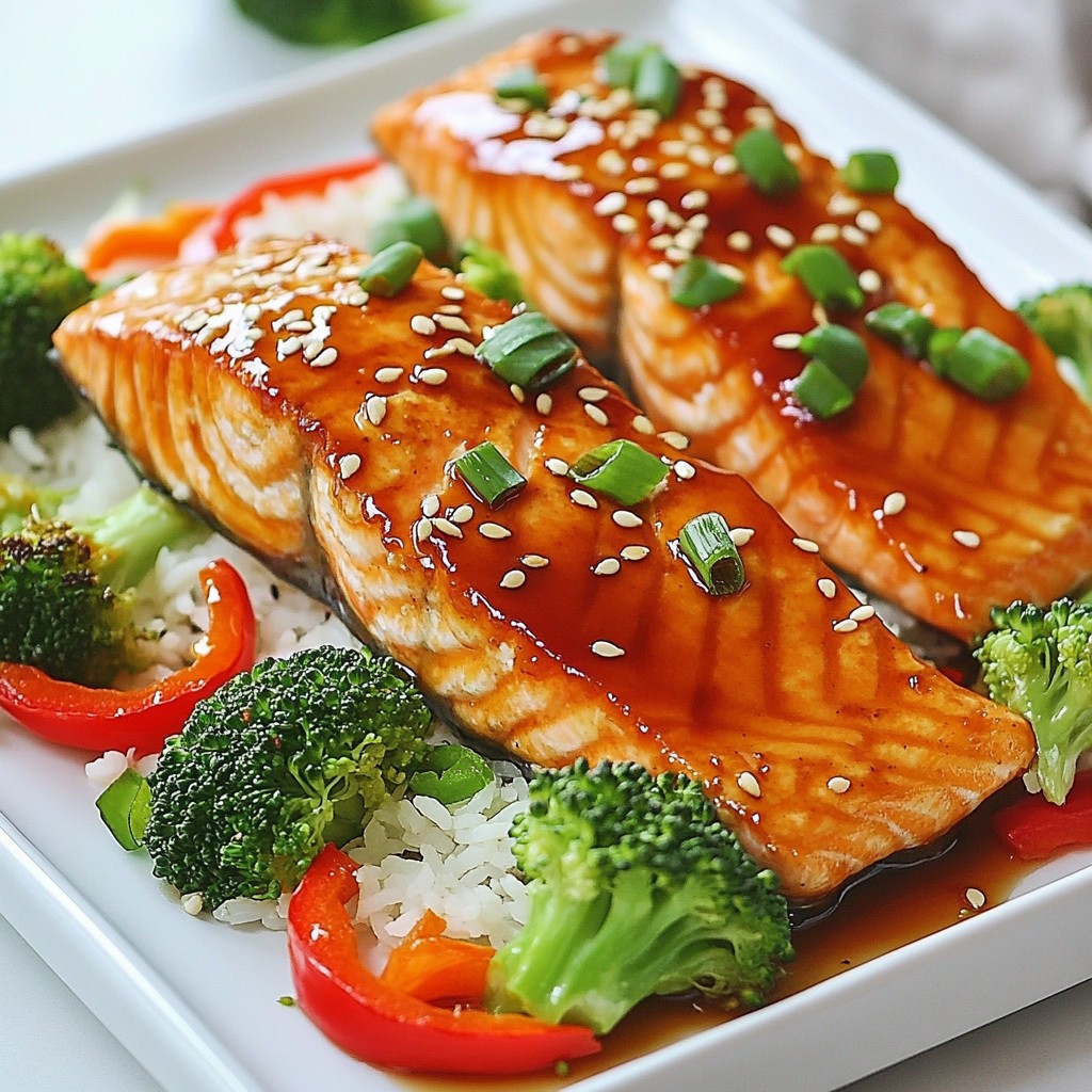 Savory Sheet Pan Teriyaki Salmon and Broccoli Dish