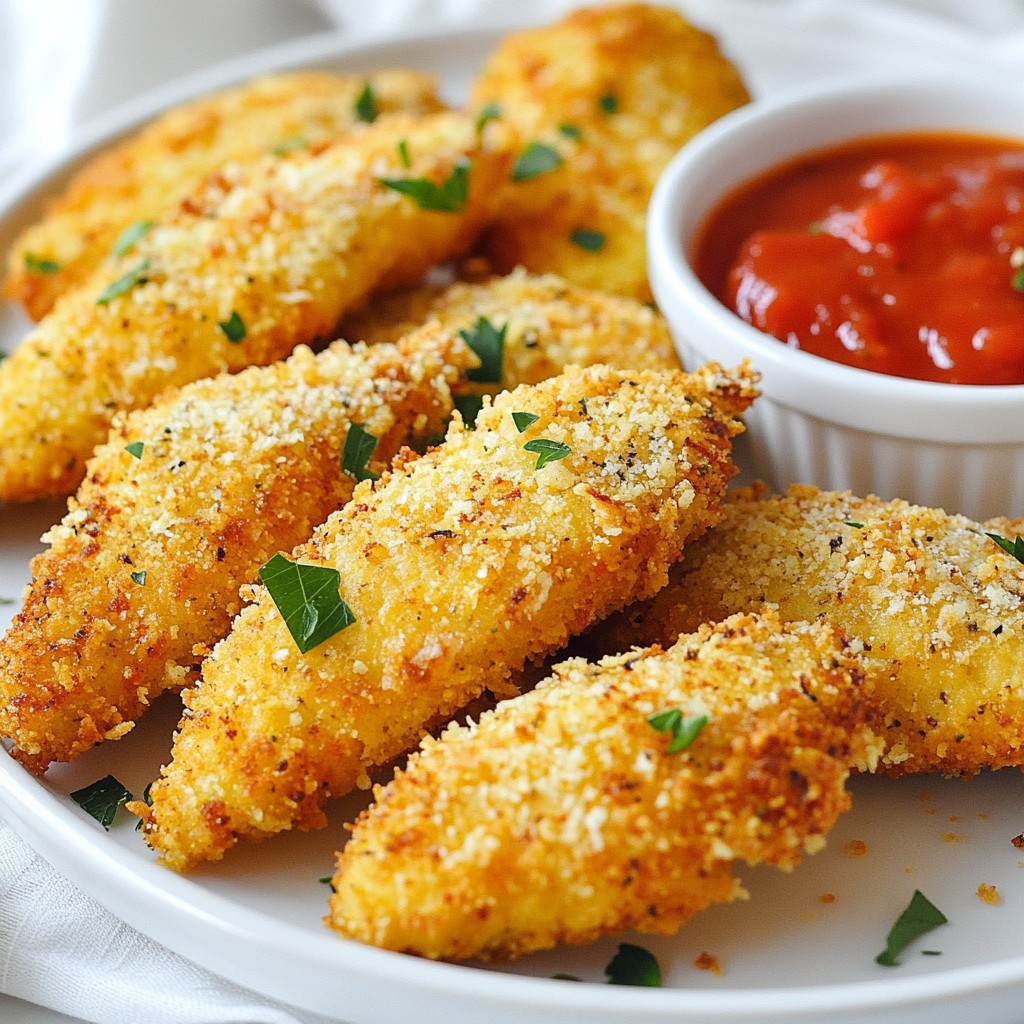 Parmesan Crusted Chicken Tenders Crispy Delight Recipe