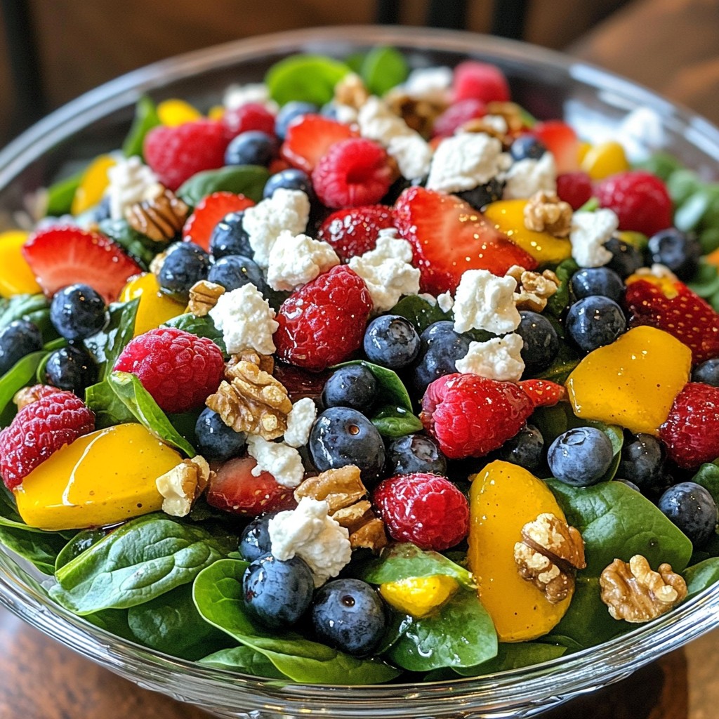 Refreshing Summer Berry Spinach Salad Delight