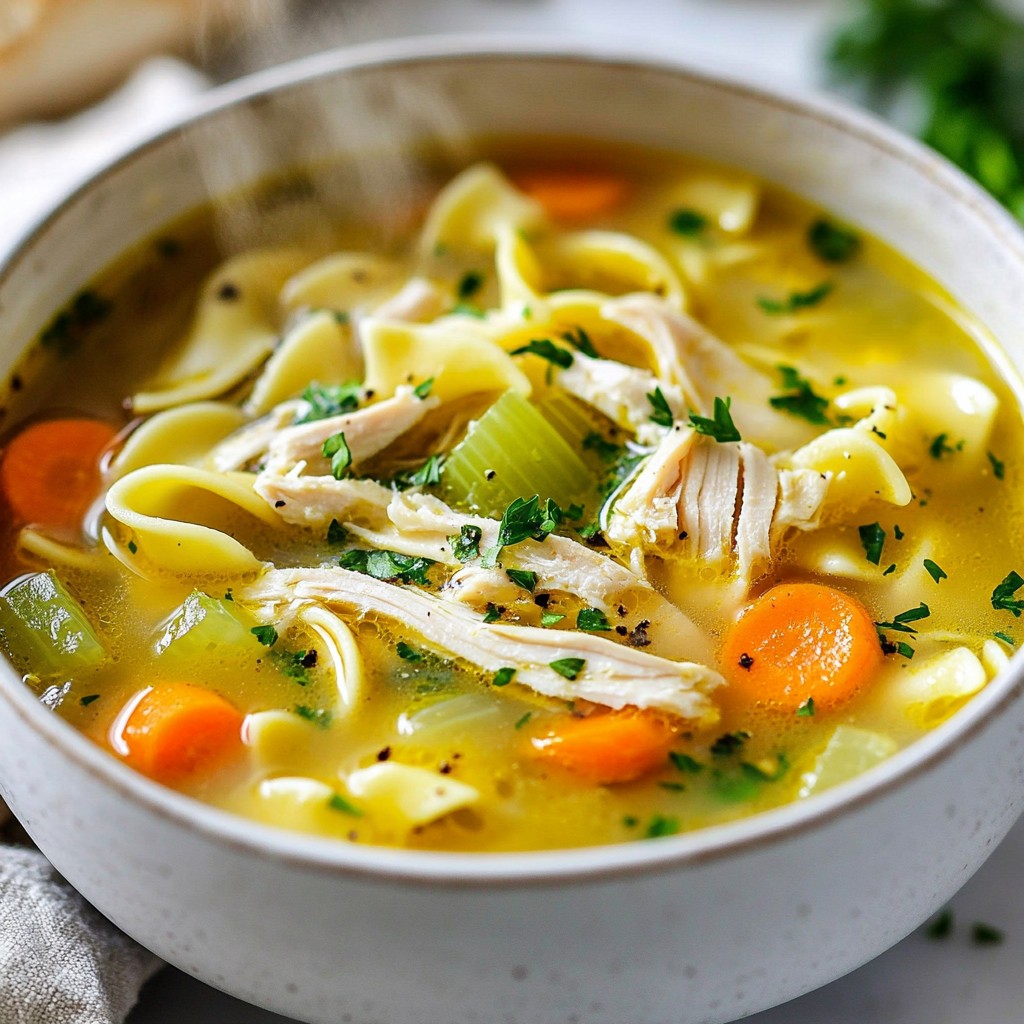 Classic Chicken Noodle Soup Simple and Comforting Dish