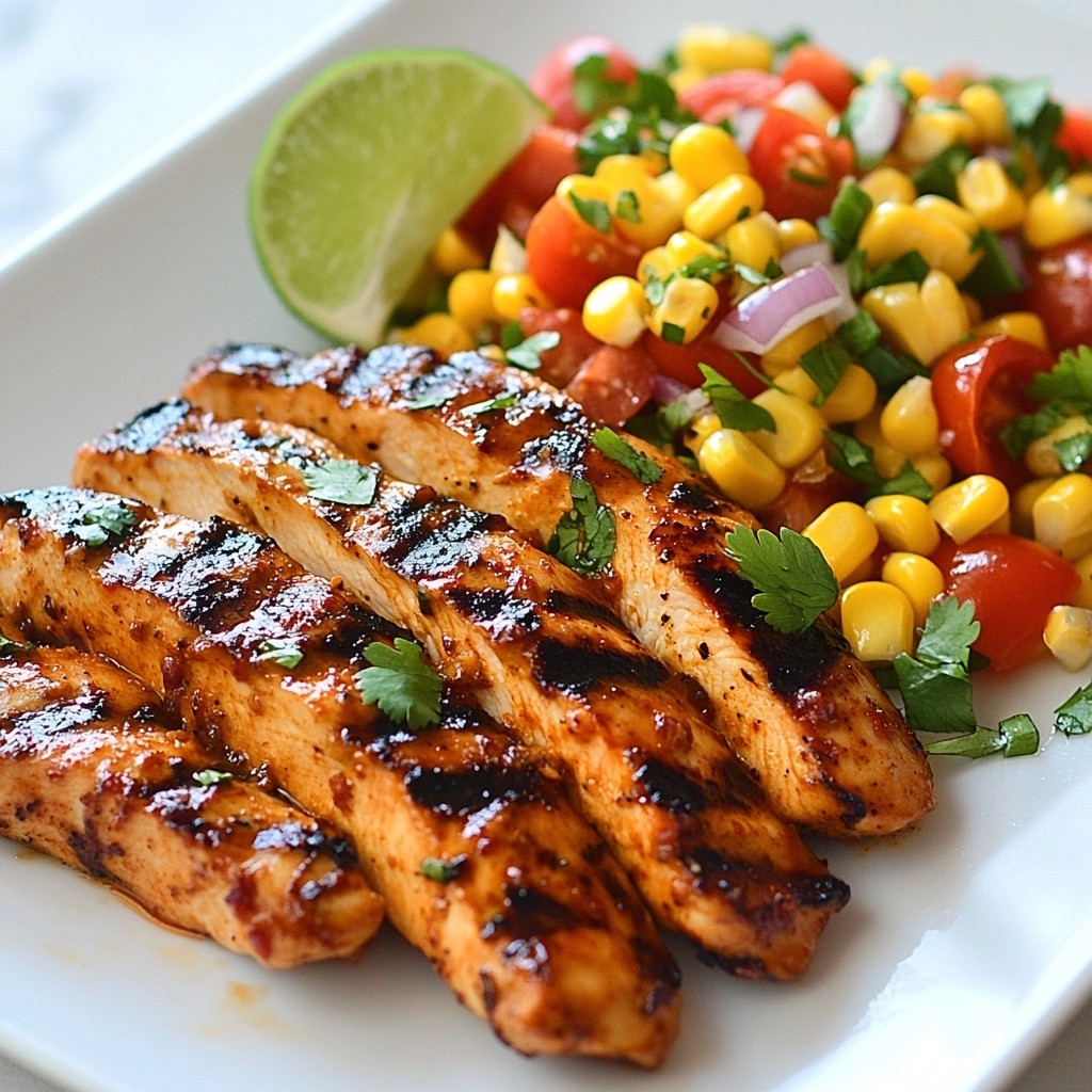 Spicy Chipotle Grilled Chicken with Corn Salad Delight